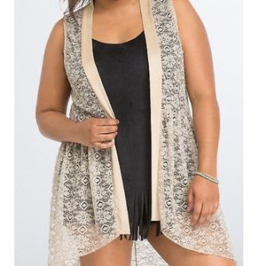 Torrid Long Lace Vest
